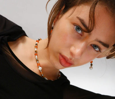 Cosmos Necklace - Orange