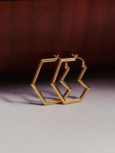 Daryl Large Hoops - Gold