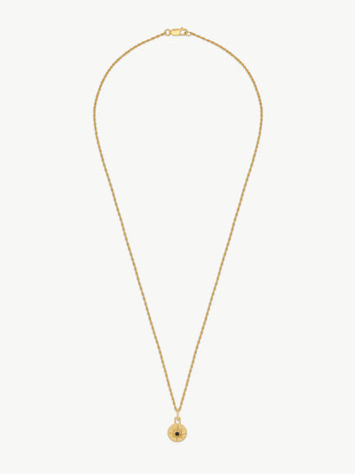 Mini Astrid Necklace 22'' Chain - Gold/ Onyx