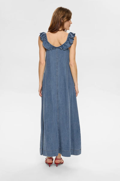 Nuelida Dress - Snow Washed Denim