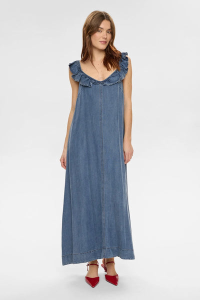 Nuelida Dress - Snow Washed Denim