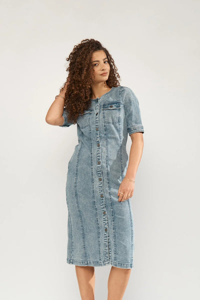 Nusilva Dress - Light Blue Denim