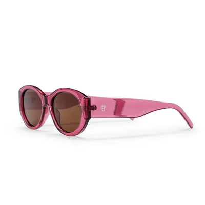 Cleo Unisex Sunglasses - Brown Lens/ Burgundy Frame