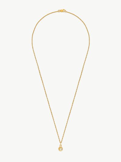 Mini Cressida Necklace 22'' Chain - Gold/ Mother of Pearl