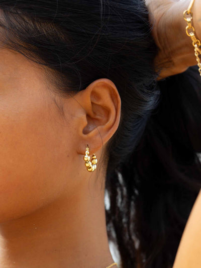 Alaro Bubble Hoops - Gold Plating