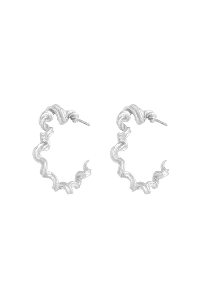 Alchemy Gilded Hoop Earrings - Silver