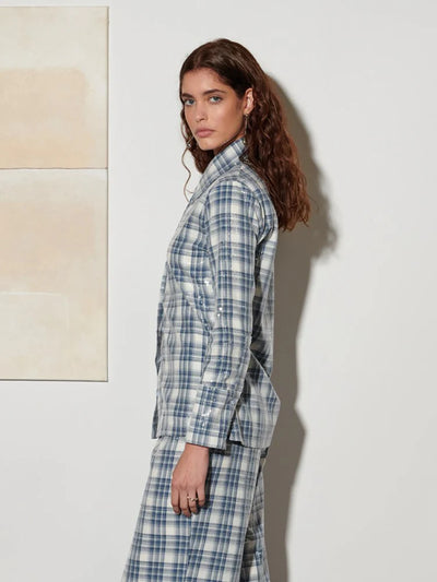 Maya Sequin Shirt - Cloud Blue