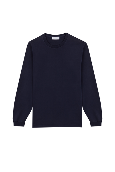 Basic Long Sleeve Tee - Navy Blue
