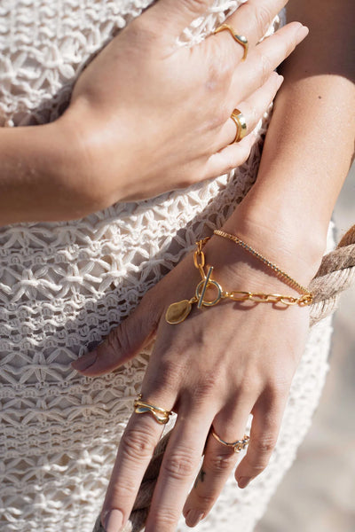 Bailey Box Bracelet - Gold Plating