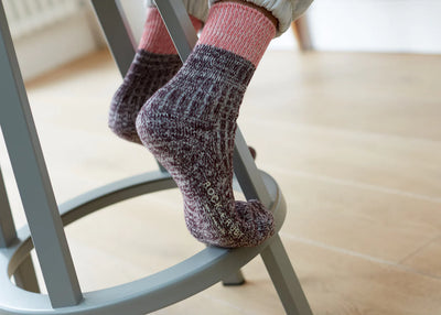 Elsie Cotton Socks - Dark Cherry