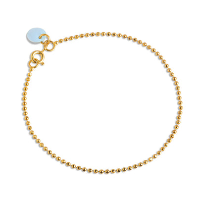 Ball Chain Bracelet - Gold/Icy Blue