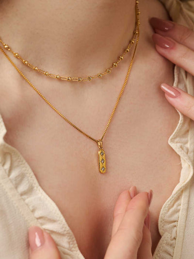 Callie Textured Necklace - Gold Plating