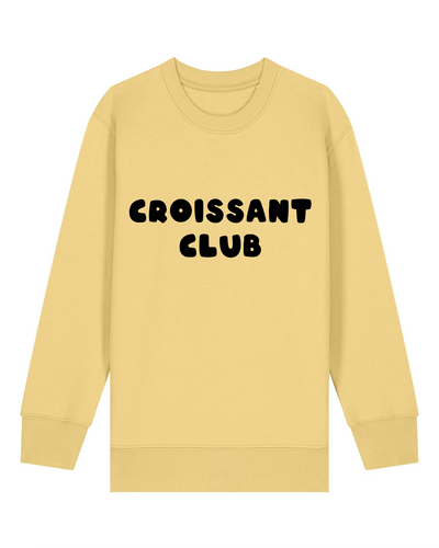 Croissant Club Organic Cotton Sweatshirt - Viva Yellow