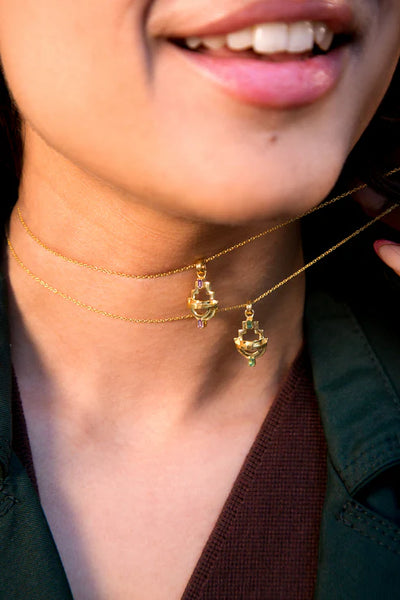 Ayah Necklace - Gold & Tourmaline
