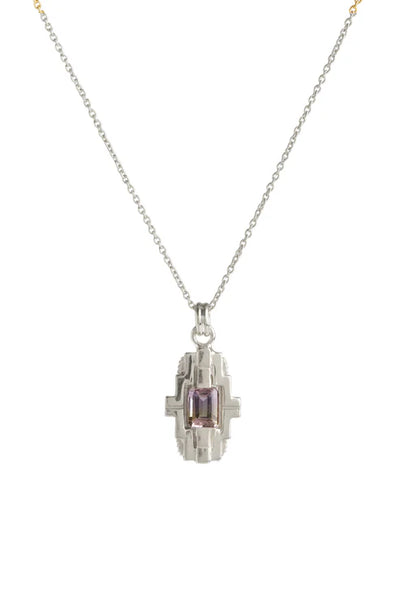 Mayan Necklace - Silver & Ametrine
