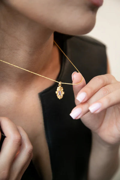 Mayan Necklace - Gold & Ametrine