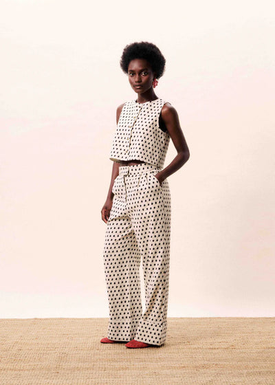 Isolde Pants - Cream Multi Print