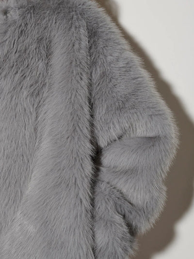 Rylee Faux Fur Coat - Souris Grey