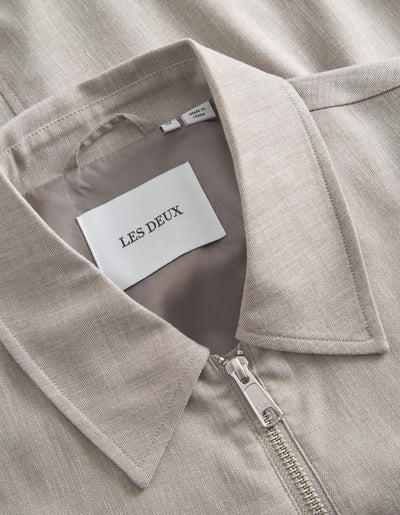 Como Slub Coach Bomber Jacket - Light Sand