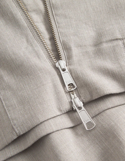 Como Slub Coach Bomber Jacket - Light Sand