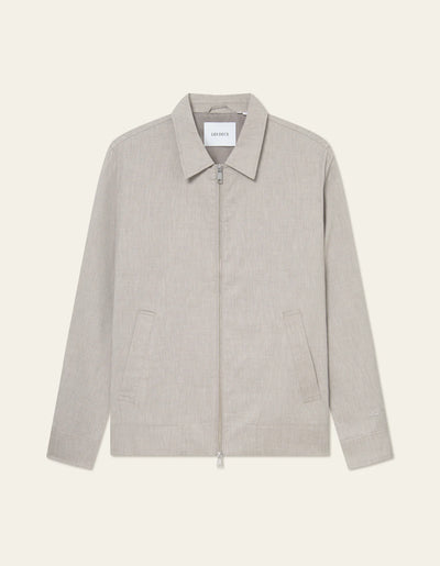 Como Slub Coach Bomber Jacket - Light Sand
