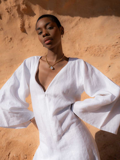 Deity Moonstone Necklace - Gold Plating