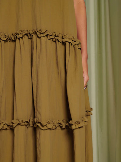 Yala Midi Dress - Peat Moss