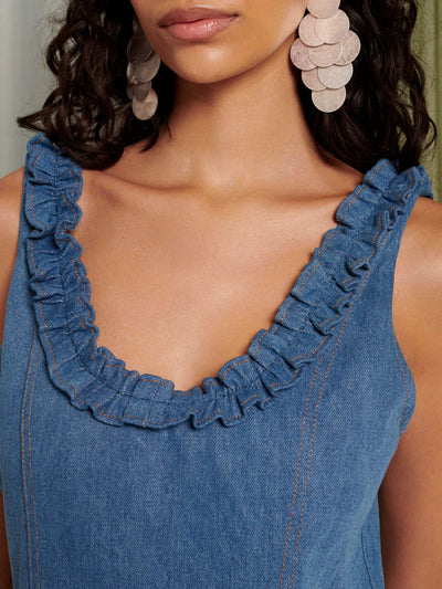 Irene Midi Dress - Indigo Blue