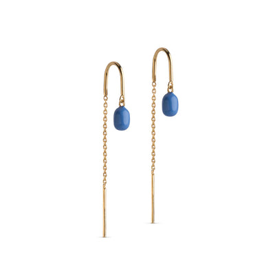 Eleanor Earrings -Gold/ Cornflower