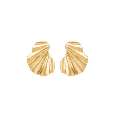 Wave Earrings - Gold Structure