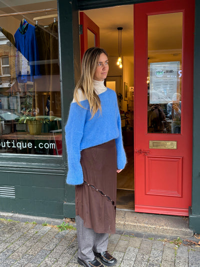 The Rosewood Mesh Skirt - Rosewood Brown