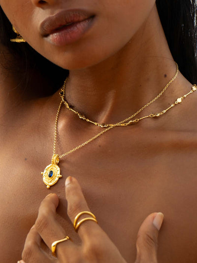 Helios Sun Necklace - Gold Plating