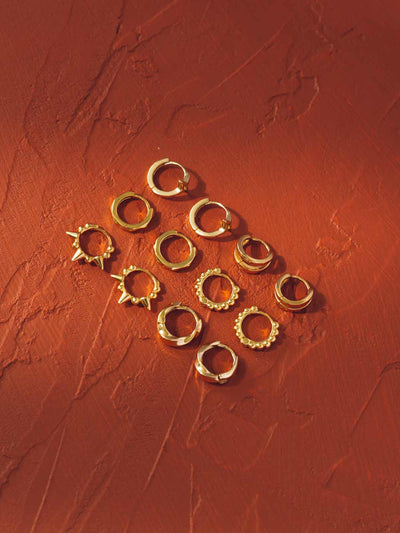 Lenu Twist Earrings - Gold Plating