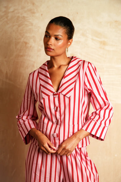 Demi Candy Stripe Print - Pink