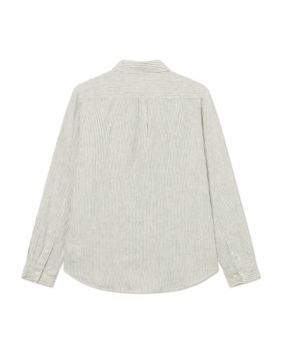 Kristian Linen B.D. Shirt - Light Ivory/Lichen Green