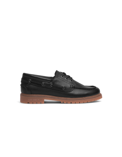 Taylor Leather Boat Shoe - Black
