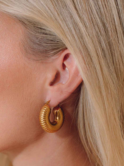 Lila Statement Hoops - Gold Plating
