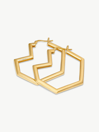 Daryl Large Hoops - Gold