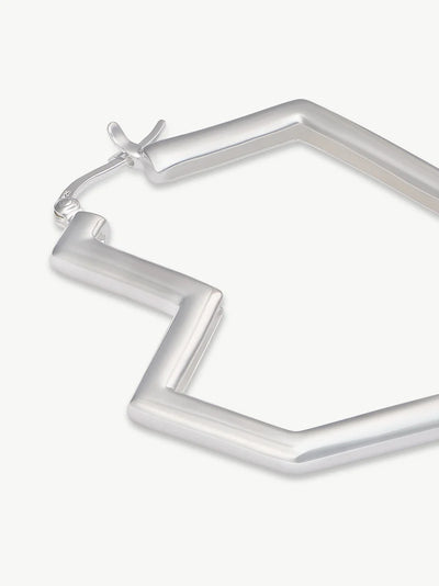 Daryl Large Hoops - Sterling Silver