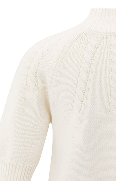 Cable Sweater Short Sleeve - Off White