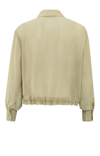 Blouse Jacket w. Zipper - Soft Green