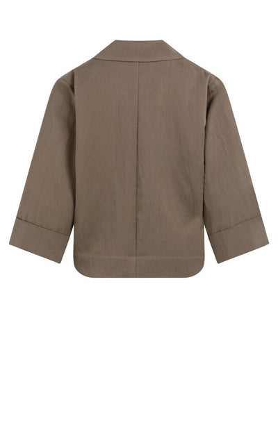 Blazer with Kimono Sleeves - Washed Brown