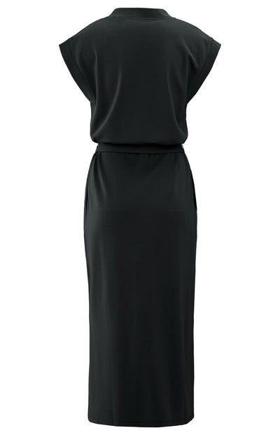 V - Neck T-Shirt Dress - Washed Black