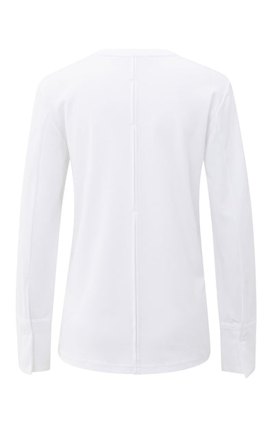 Long Sleeve Jersey Top - Pure White