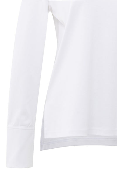 Long Sleeve Jersey Top - Pure White