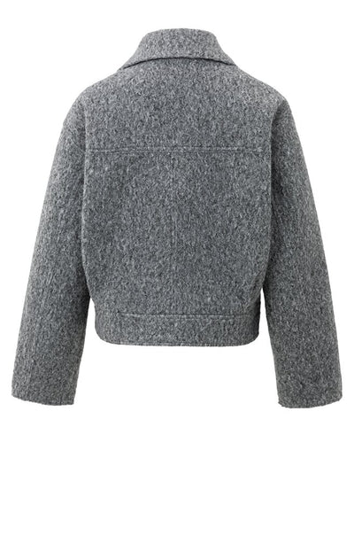 Short Boucle Jacket - Black Oyster Melange