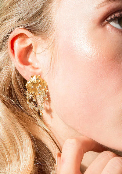 Mirror Cove Gilded Earrings - Gold