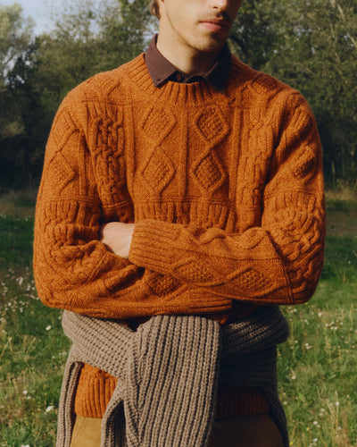 Rasta Knitted Sweater - Orange