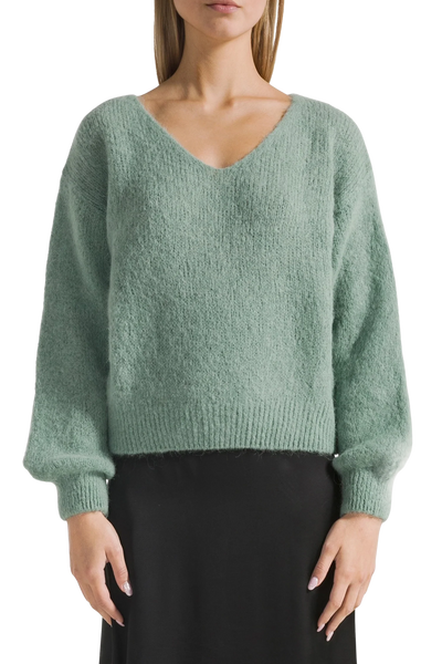 Milana LS Alpaca Pullover - Dusty Green
