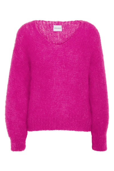 Milana LS Mohair Knit - Neon Pink